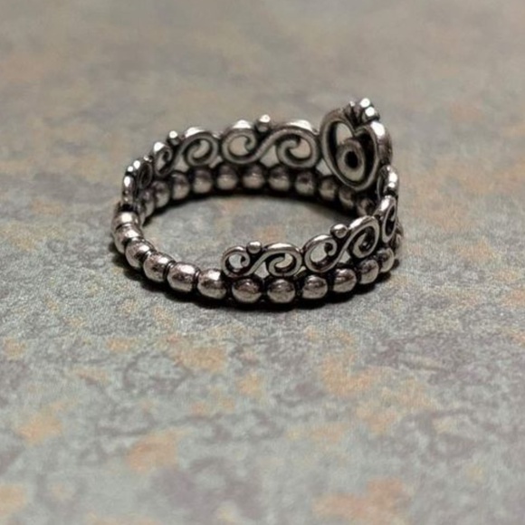 PANDORA- PRINCESS TIARA STERLING SILVER CROWN RING - Picture 2 of 4